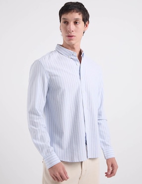Camisa casual That's It de algodón manga larga para hombre