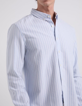 Camisa casual That's It de algodón manga larga para hombre