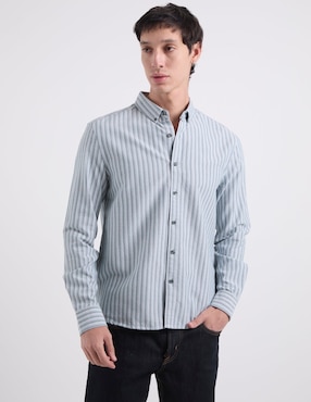 Camisa casual That's It de algodón manga larga para hombre
