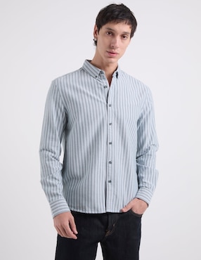 Camisa casual That's It de algodón manga larga para hombre