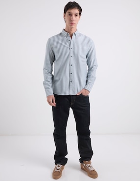 Camisa casual That's It de algodón manga larga para hombre