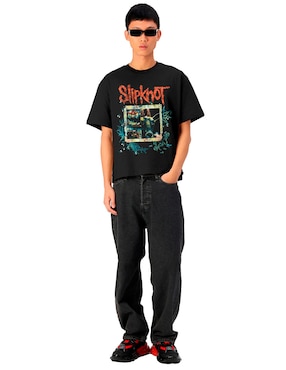 Playera Tee Bar Slipknot cuello redondo para hombre