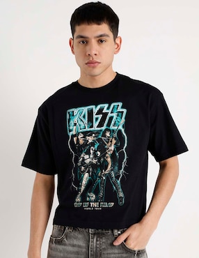 Playera Tee Bar Kiss cuello redondo para hombre