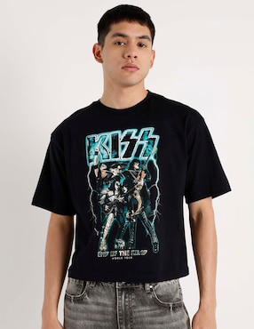 Playera Tee Bar Kiss cuello redondo para hombre
