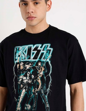 Playera Tee Bar Kiss cuello redondo para hombre