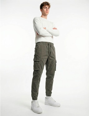 Pantalón jogger regular Hollister de algodón para hombre