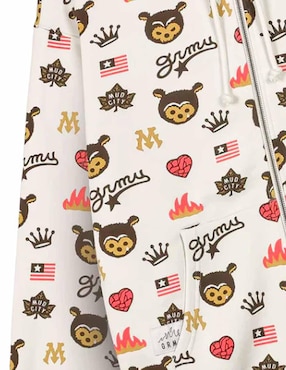Chamarra casual Grimey Mud's The Residence Bear con capucha para hombre