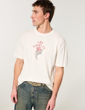 Playera Hollister cuello redondo para hombre