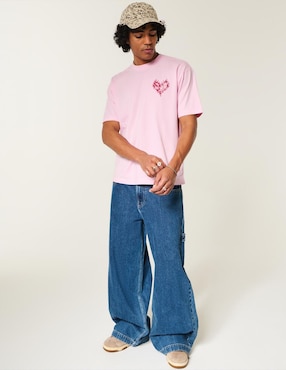 Playera Hollister cuello redondo para hombre
