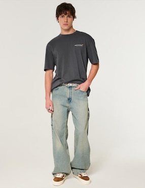 Playera Hollister cuello redondo para hombre