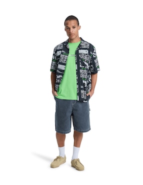 Camisa para playa Quiksilver manga corta para hombre