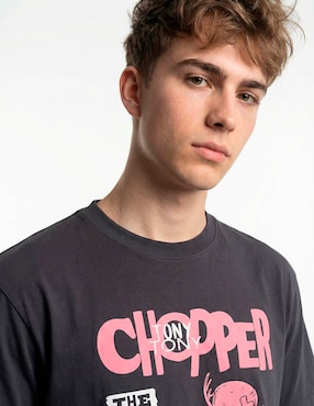 Playera Tee Bar One Piece Tony Tony Chopper cuello redondo para hombre