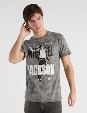 Playera Michael Jackson cuello redondo para hombre