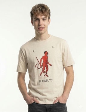 Playera El Diablito cuello redondo para hombre
