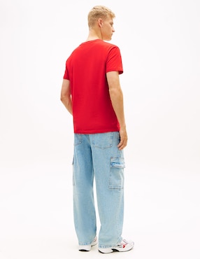 Playera Tommy Jeans Dna Play cuello redondo para hombre