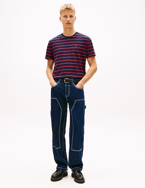 Playera Tommy Jeans Classic Flag cuello redondo para hombre