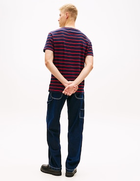Playera Tommy Jeans Classic Flag cuello redondo para hombre