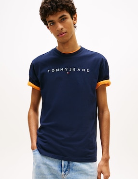 Playera Tommy Jeans Linear cuello redondo para hombre