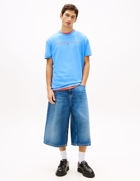 Playera Tommy Jeans Linear cuello redondo para hombre