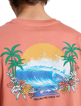 Playera Quiksilver EV Barrel Paradise cuello redondo para hombre