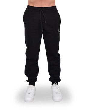 Jogger regular John Leopard Chillout Fleece estampado logo con bolsillos para hombre