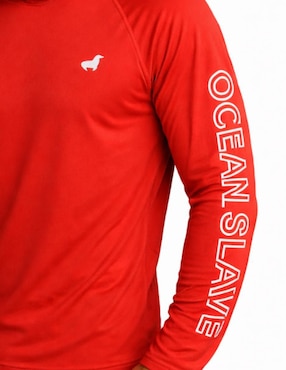 Playera tipo polo Ocean Slave Sailing Fit Proteccion UV 50+ para hombre