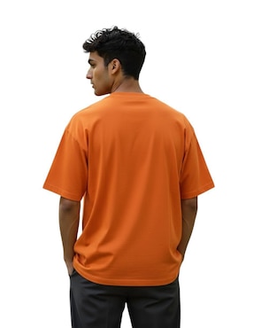 Playera Balr Box Orange cuello redondo para hombre