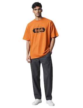 Playera Balr Box Orange cuello redondo para hombre