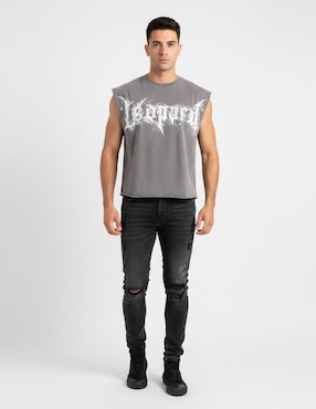 Playera John Leopard cuello redondo para hombre