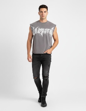 Playera John Leopard cuello redondo para hombre