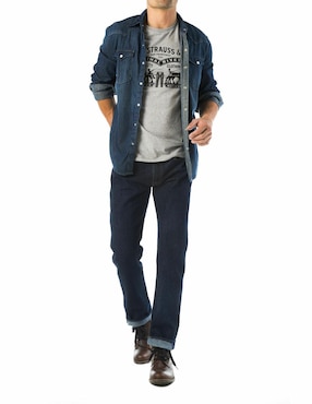 Jeans straight Levi's 501 lavado obscuro para hombre