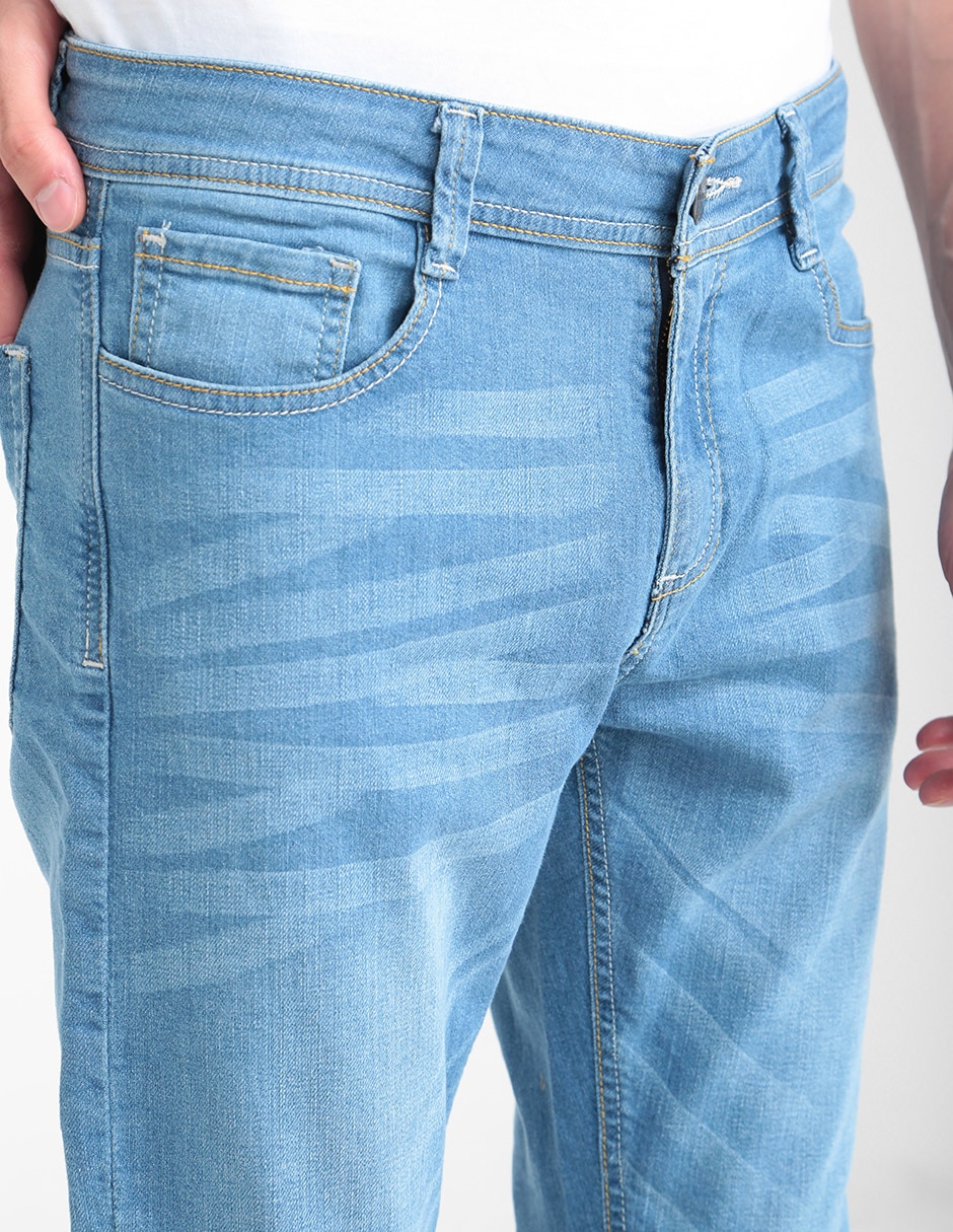 Jeans skinny lavado stone wash para hombre 4
