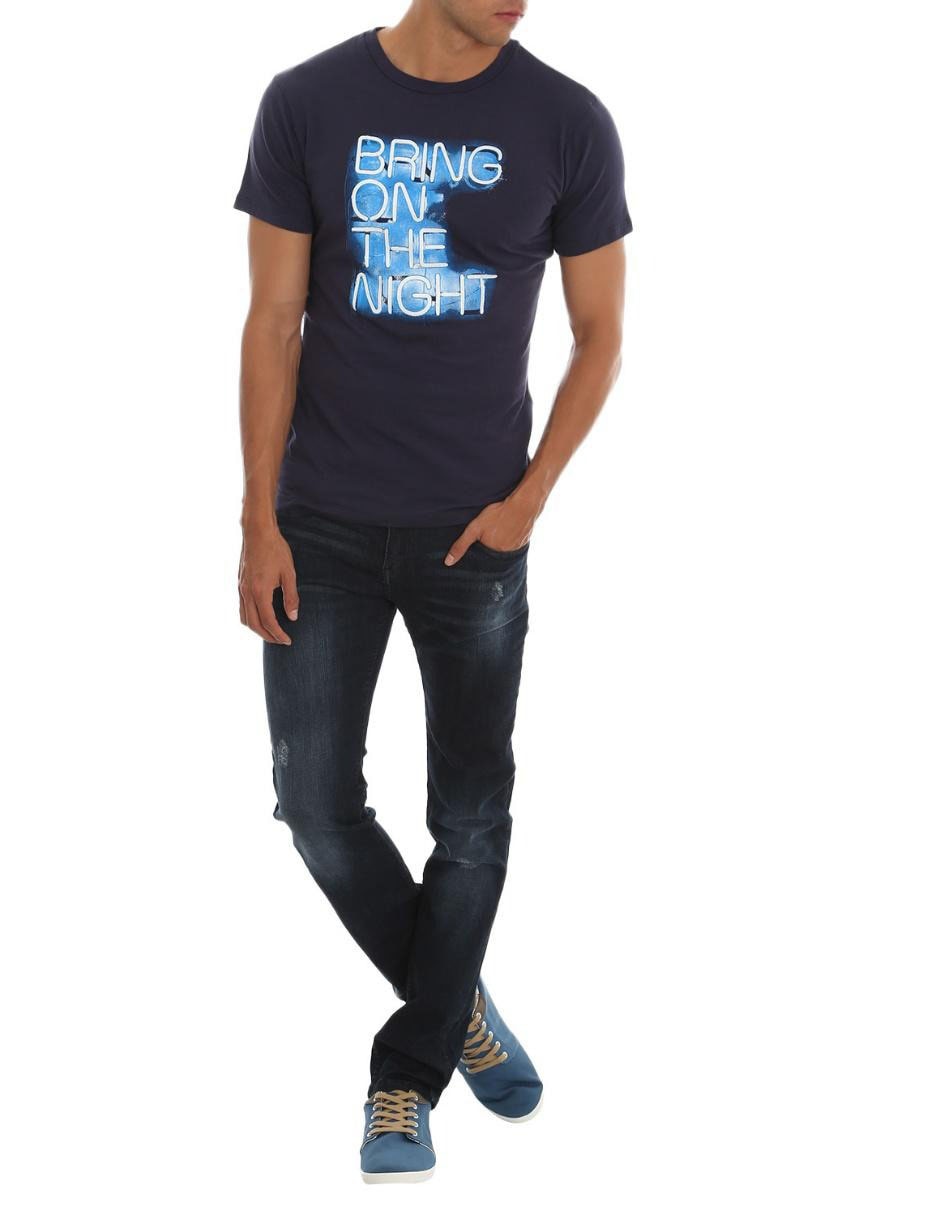 Jeans slim lavado obscuro para hombre 6
