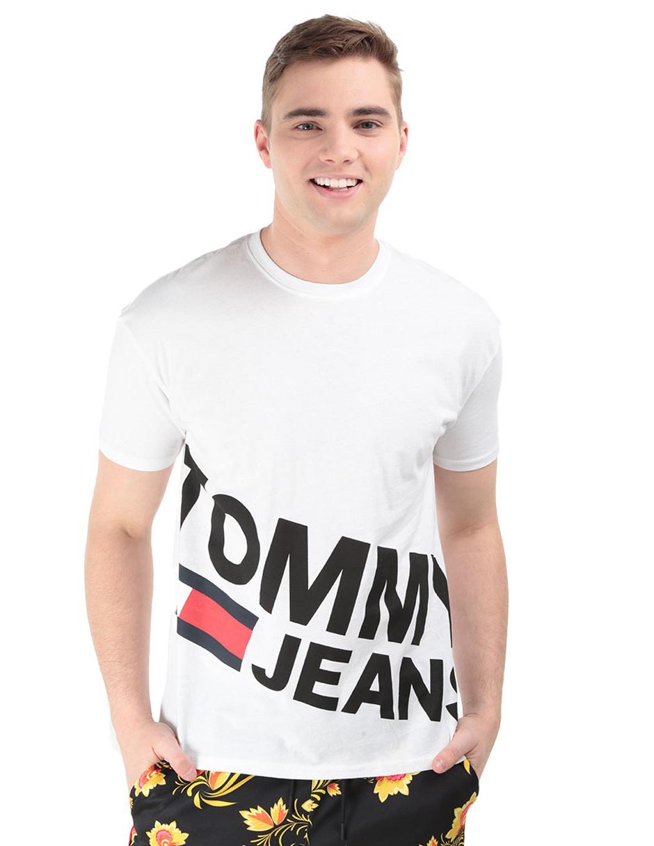 Playera Tommy Hilfiger cuello redondo algodón blanca en Liverpool