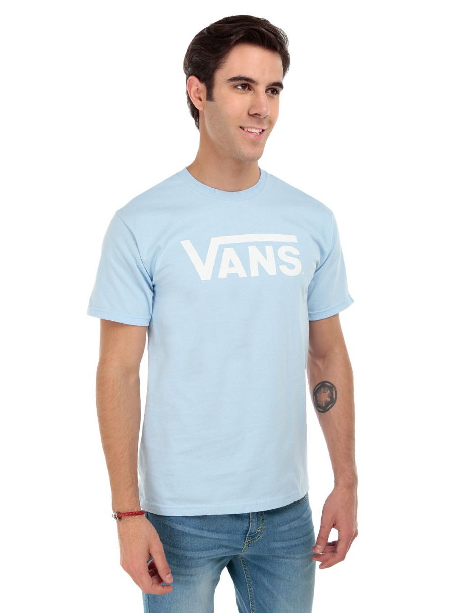 playera vans cuello redondo algodon azul cielo en liverpool playera vans cuello redondo algodon azul cielo