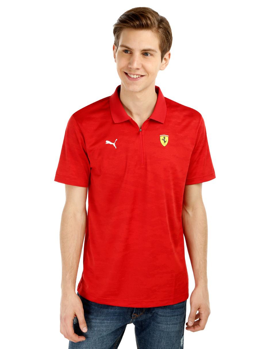 playera polo roja