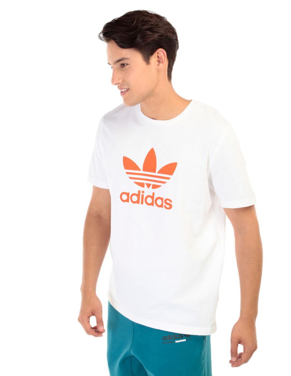 Playera Adidas Originals corte regular fit cuello redondo blanca en  Liverpool