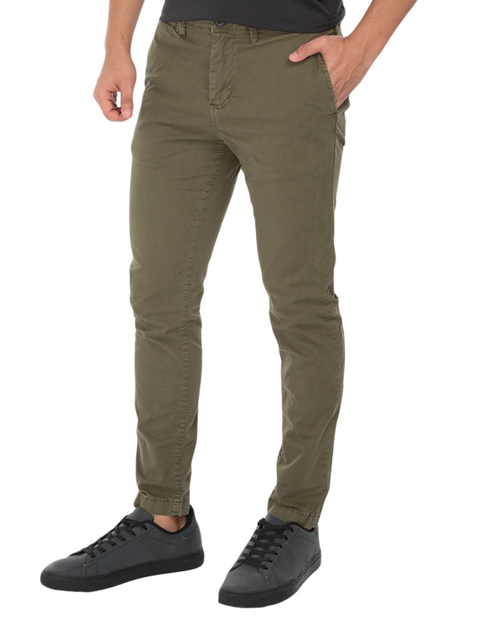 Pantalón casual American Eagle corte skinny algodón verde en Liverpool