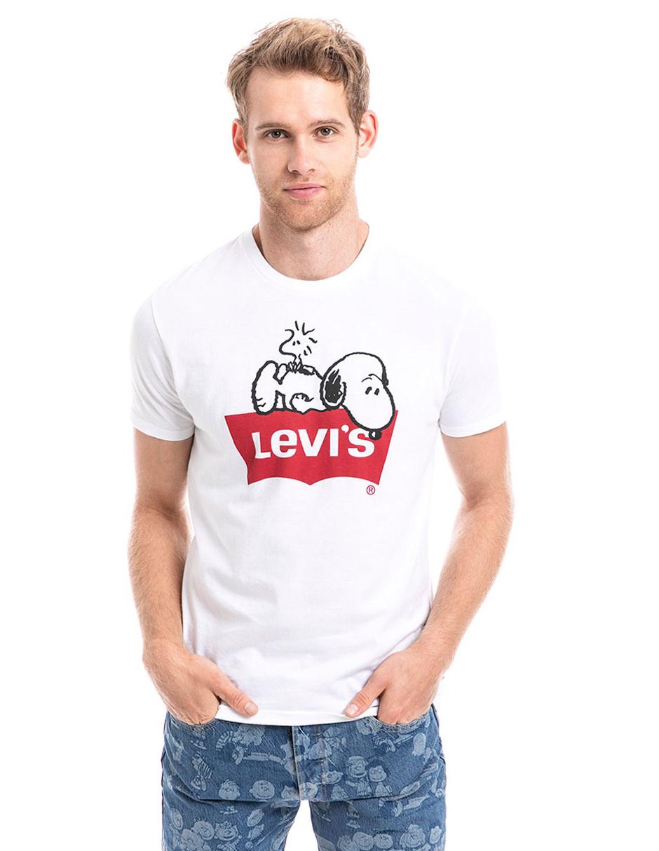 texto El hotel Distinción Shop Camiseta Levis Hombre Snoopy | UP TO 50% OFF