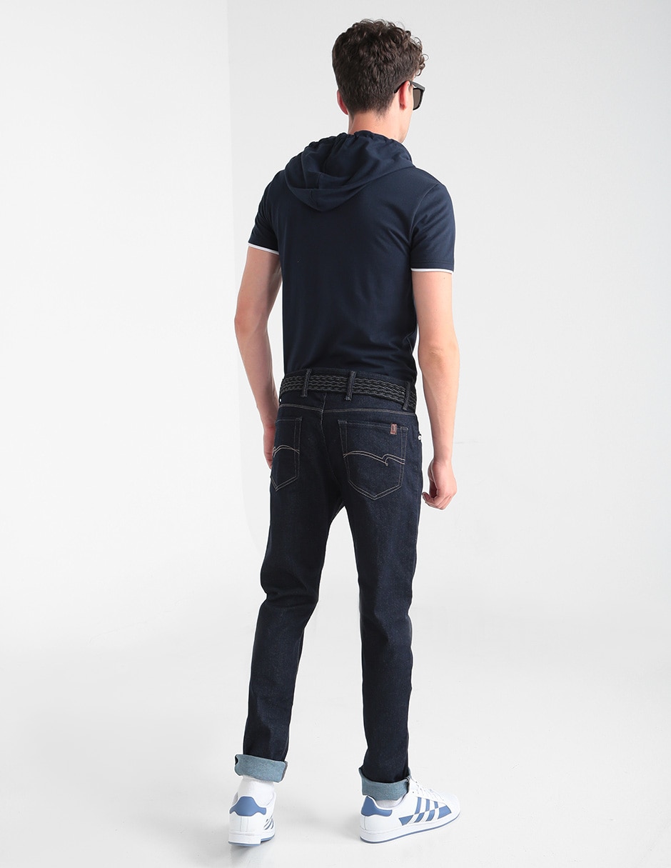 Jeans skinny lavado obscuro para hombre 2