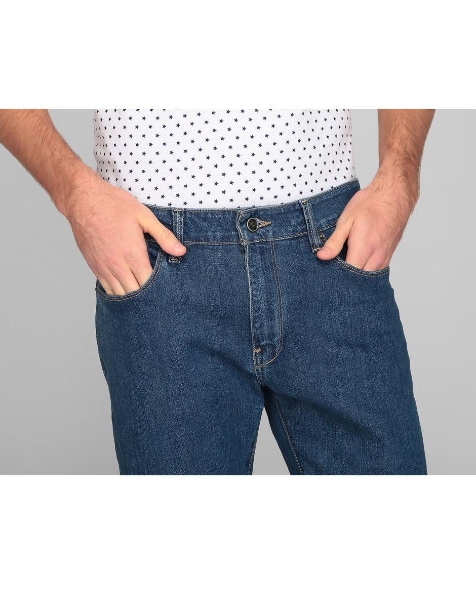 Jeans slim lavado stone wash para hombre 4