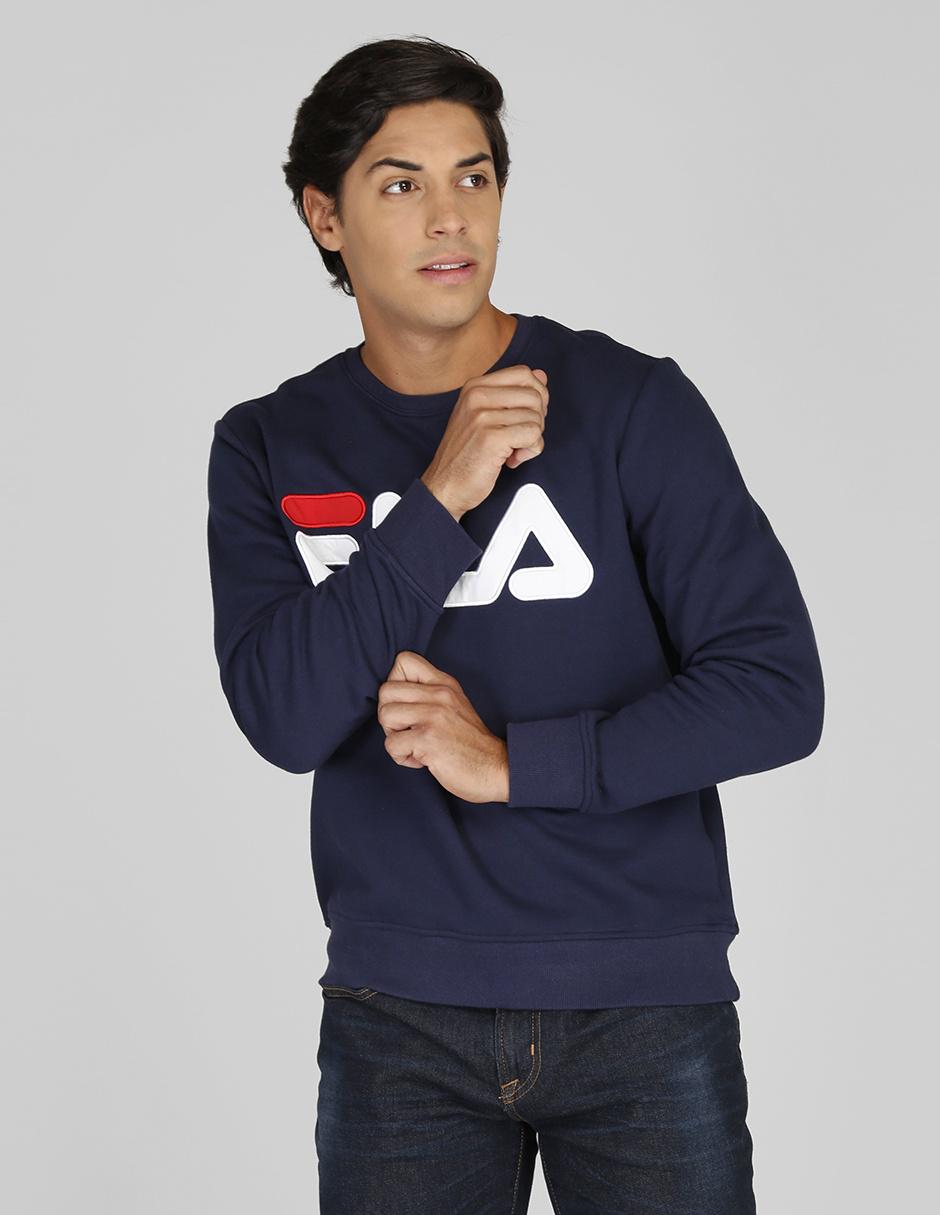 Sudadera Fila cuello redondo azul con logotipo Sudadera Fila cuello redondo azul con logotipo