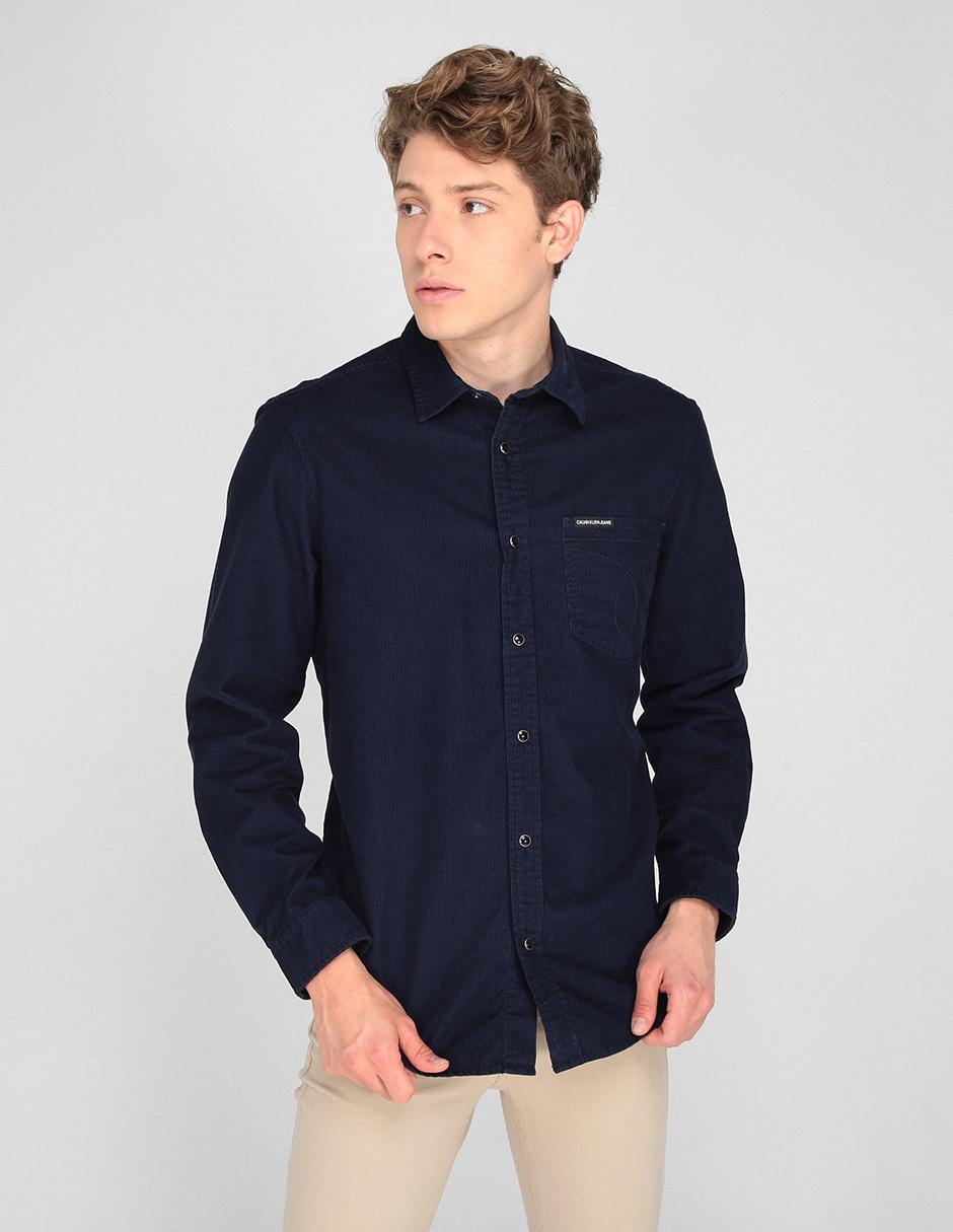 Camisa casual Calvin Jeans corte regular fit pana marino | Liverpool.com.mx
