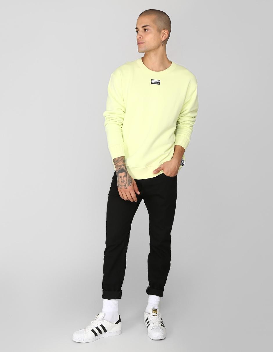 De ninguna manera en casa Patrocinar Sudadera Adidas Originals cuello redondo amarilla | Liverpool.com.mx