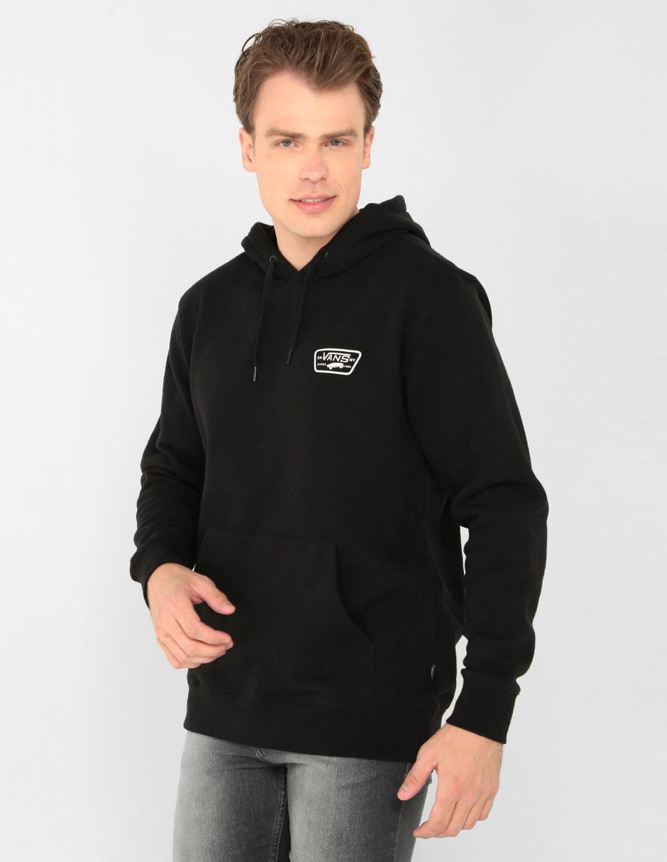 Sudadera Vans cuello redondo negra con capucha