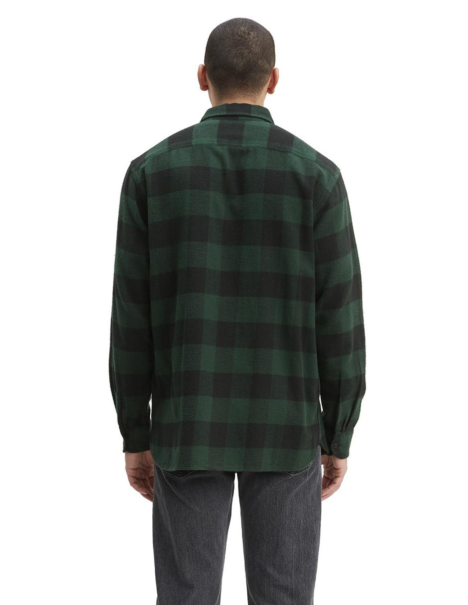 camisa verde de cuadros