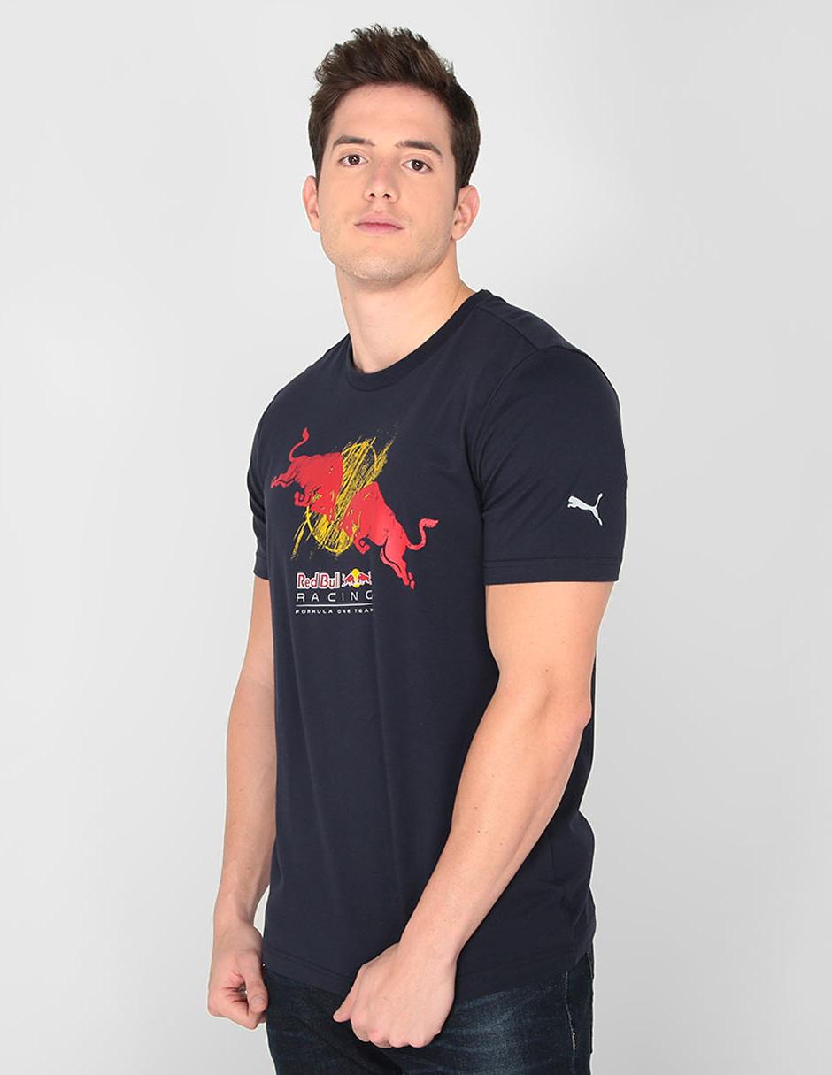 Playera Puma Motorsport corte regular fit cuello redondo azul estampada en  Liverpool