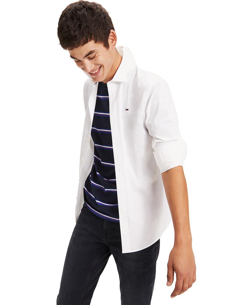 Camisa casual de algodón manga larga para hombre