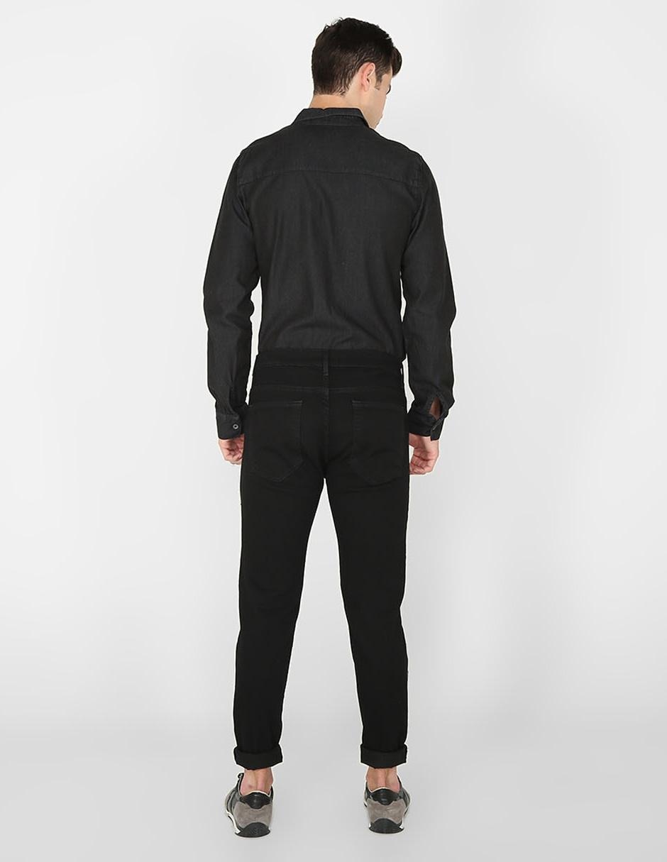 Jeans skinny lavado rinse para hombre 2