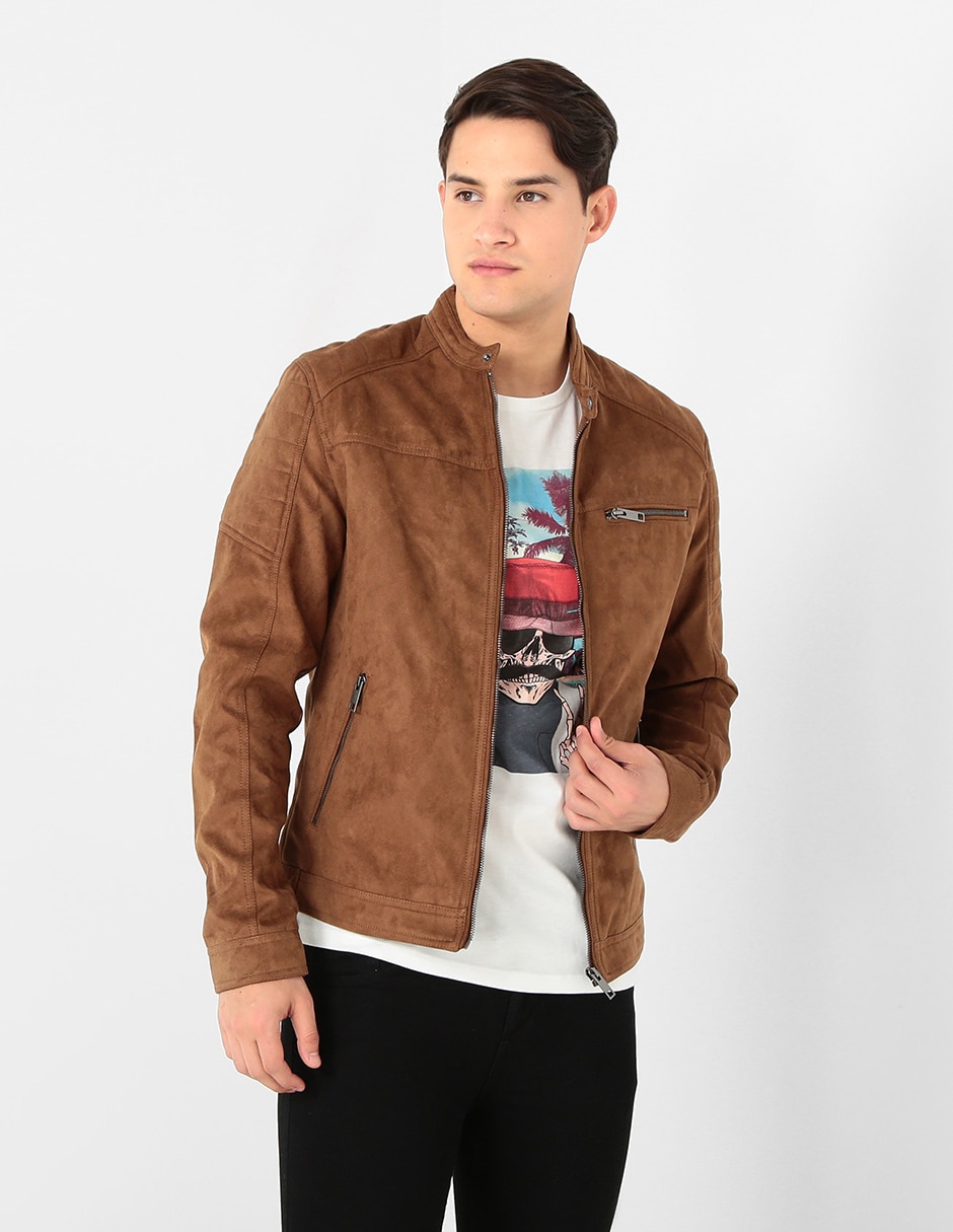 Chamarra casual con bolsillos para hombre